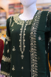 3-PC Stitched Suit With Farshi Shalwar | S1